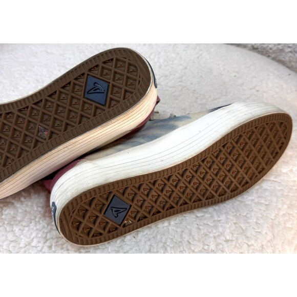 SPERRY Sneakers Women’s Size 8 US Vibes THICK SOLE OCEAN SHORE TIE DYE Blue Pink - Picture 12 of 14